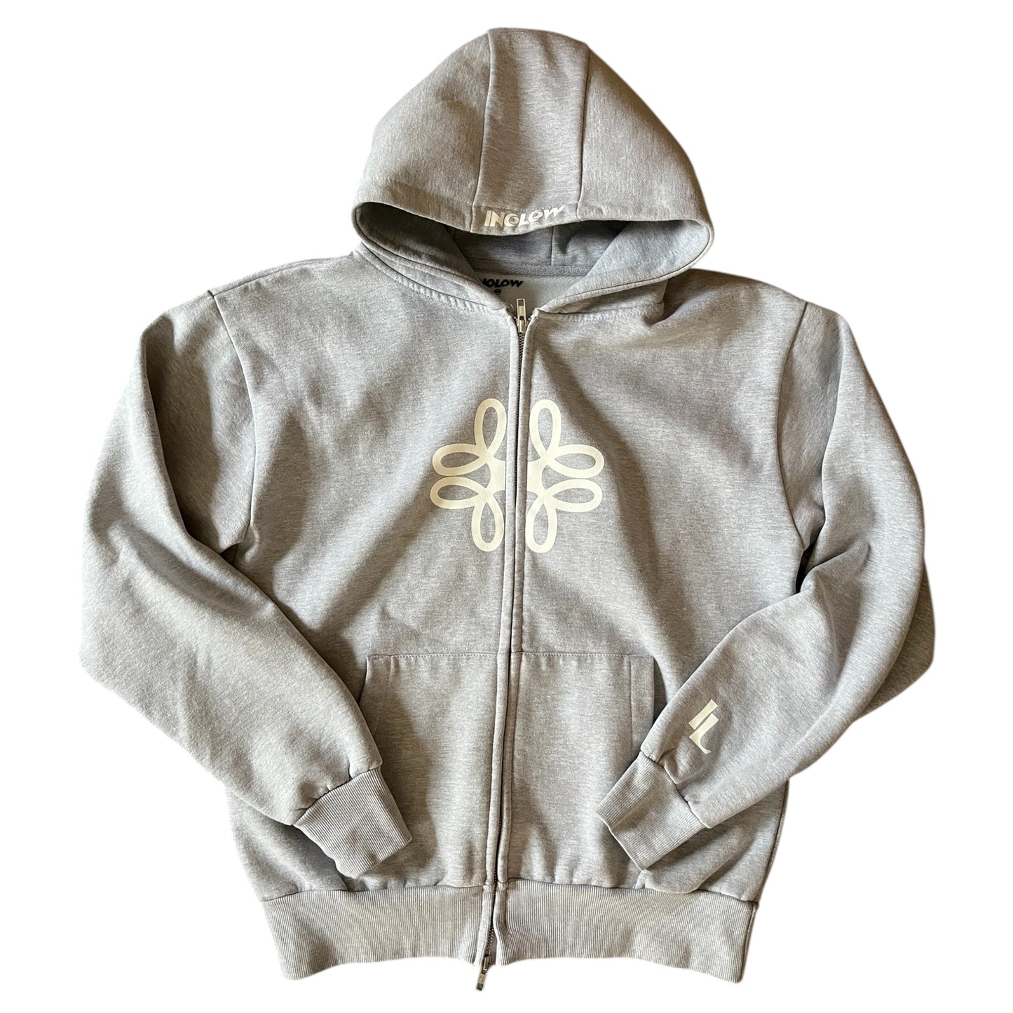 GRAUER HOODIE MIT DOPPELZIP