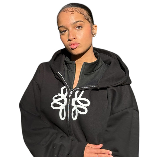 HOODIE DOUBLE ZIP NOIR